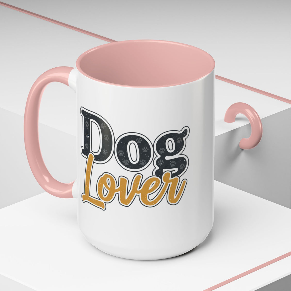 Dog Lover Accent Coffee Mug — 'Dog Lover' 11/15oz Ceramic Mug