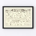 Vintage Big Bear Lake Valley Map 1946