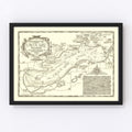 Vintage Green Lake, WI Map 1945