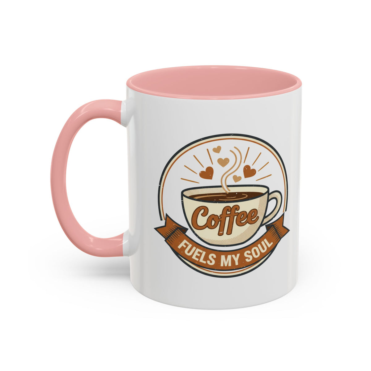 Coffee Mug - "Coffee Fuels My Soul" Accent Ceramic Mug (11/15oz)