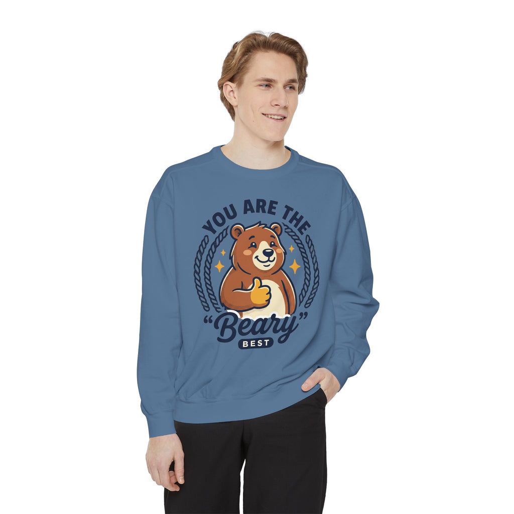 You Are The Beary Best Sweatshirt — Cute Thumbs-Up Bear Graphic