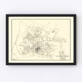 Vintage Map of Clarksville, Tennessee 1938