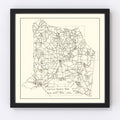 Vintage Map of Coffee County, Tennessee 1938