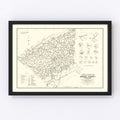 Vintage Map of Greene County, Tennessee 1938