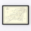 Vintage Map of Lauderdale County, Tennessee 1935
