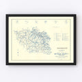 Vintage Map of Dekalb County, Tennessee 1952