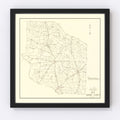 Vintage Map of Gibson County, Tennessee 1937