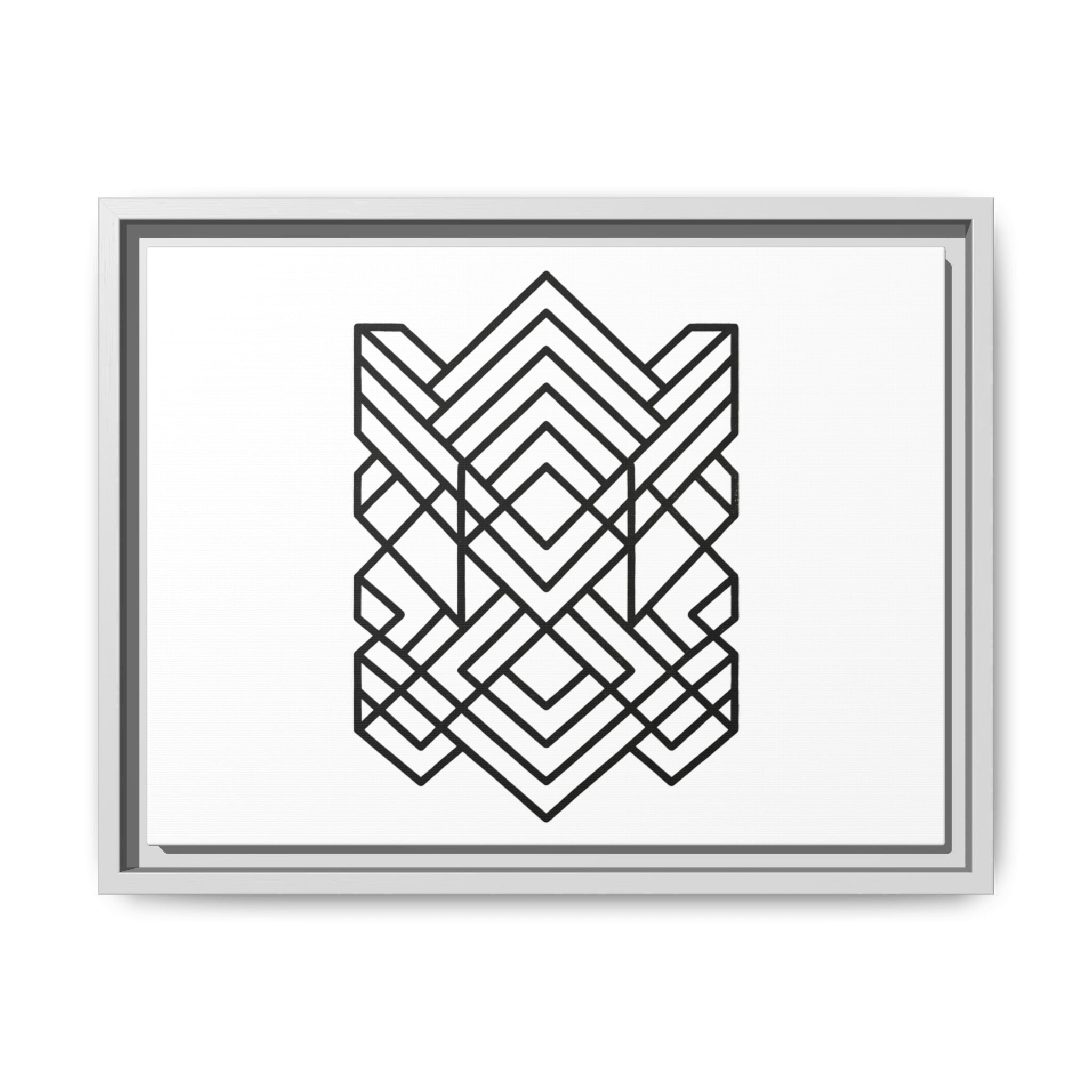 Framed Geometric Art Canvas