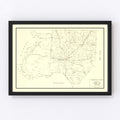 Vintage Map of Dyer County, Tennessee 1936