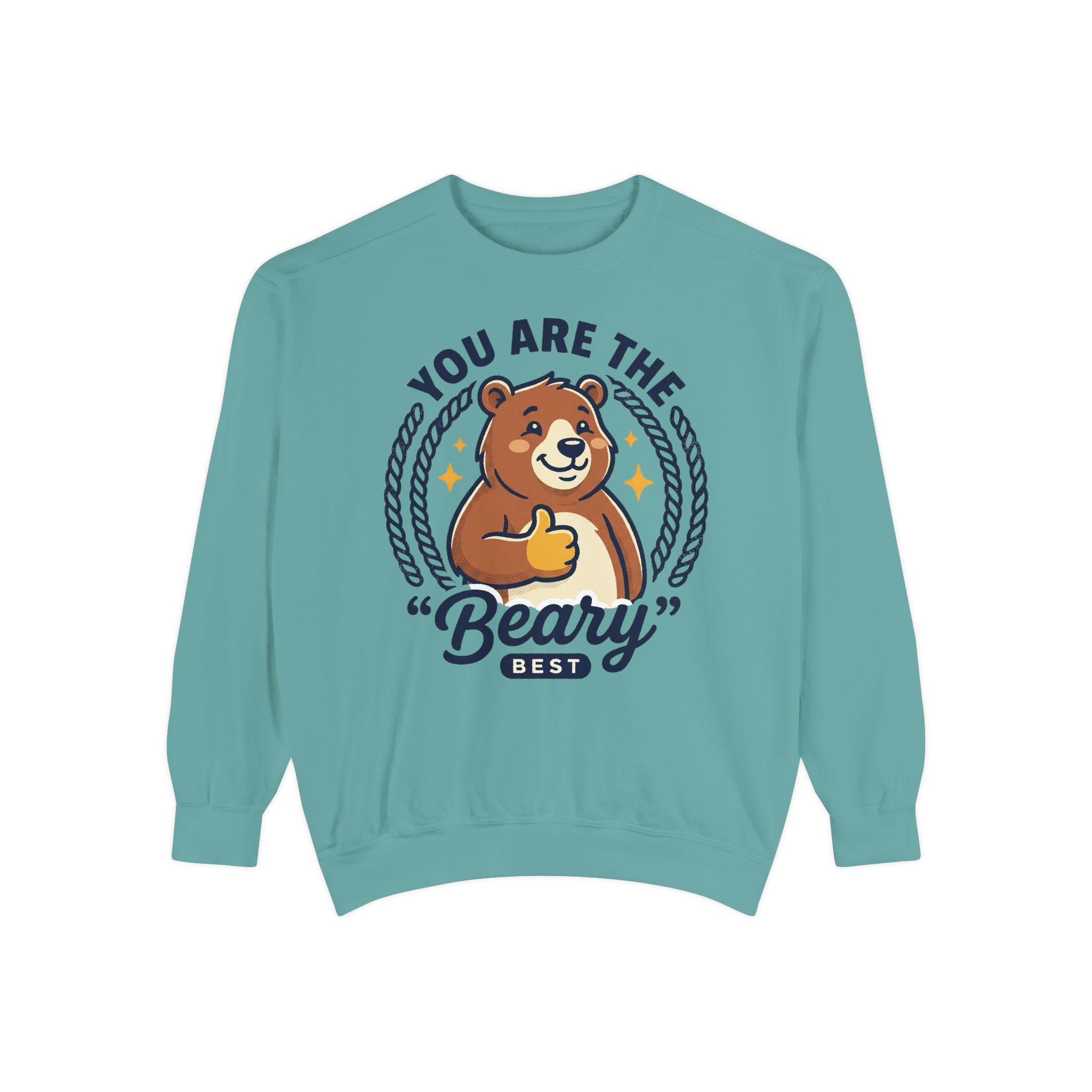 You Are The Beary Best Sweatshirt — Cute Thumbs-Up Bear Graphic