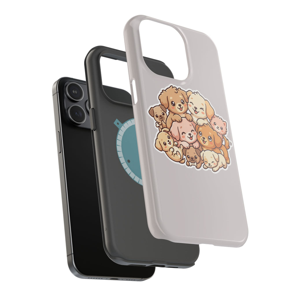 Cute Puppy Pile Magnetic Impact-Resistant Phone Case