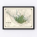 Vintage Map of Saint Louis, Missouri 1884