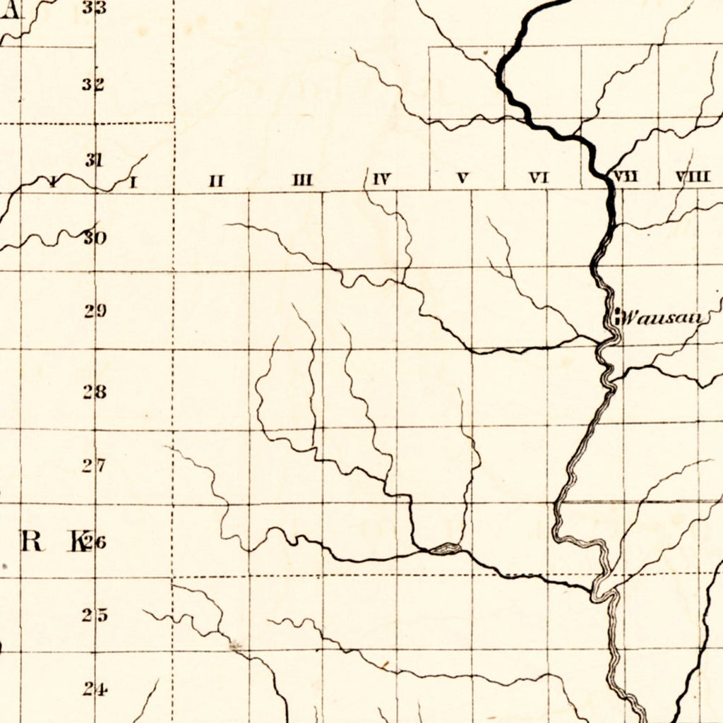 Vintage Map of Wisconsin 1855