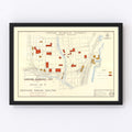 Vintage Map of Milwaukee, Wisconsin 1957