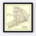 Vintage Map of Fairfield County, Connecticut 1885
