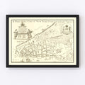 Vintage Map of New York City, New York 1728