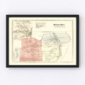 Vintage Map of Rocky Hill, Connecticut 1869