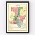 Vintage Map of Southington, Connecticut 1869