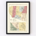 Vintage Map of Avon, Connecticut 1869