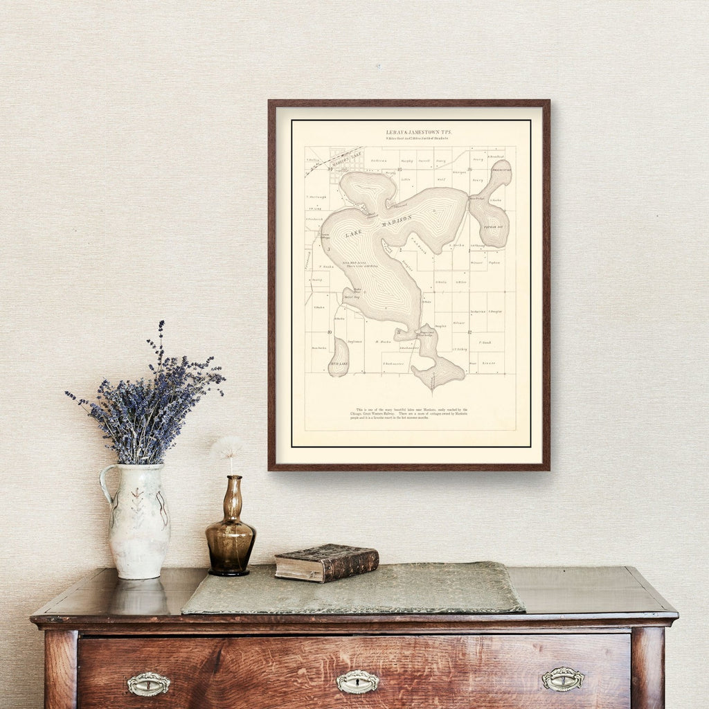 Vintage Map of Town of Tolland, Connecticut 1869