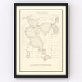 Vintage Map of Town of Tolland, Connecticut 1869