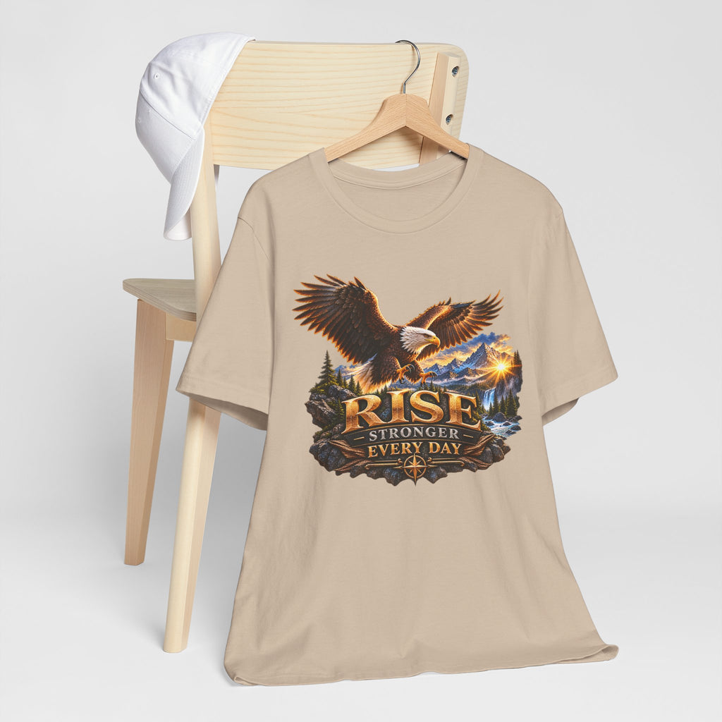 Rise Stronger Every Day Eagle T-Shirt — Inspirational Outdoors Graphic Tee