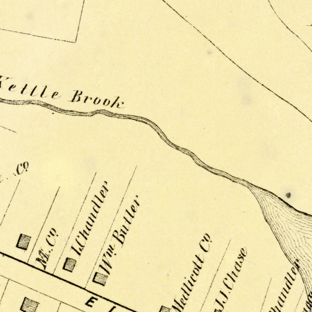 Vintage Map of Windsor Locks, Connecticut 1869