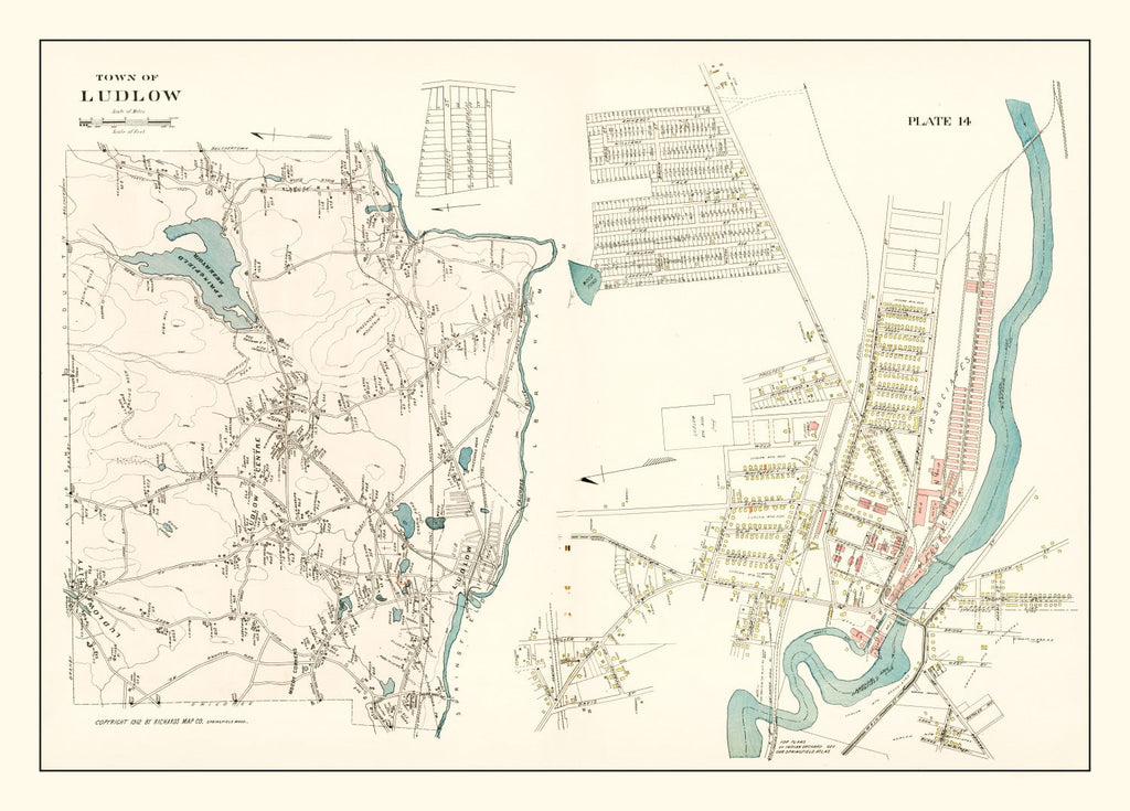 Vintage Map of Carrollton, Illinois 1873