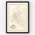 Vintage Map of Media, Pennsylvania 1875