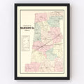Vintage Map of Madison County, Ohio 1875