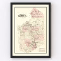 Vintage Map of Lewis County, New York 1875
