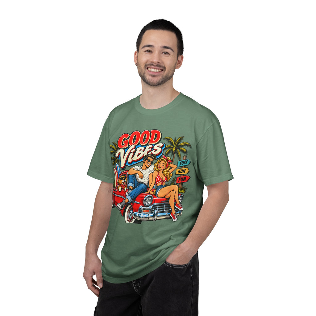 Good Vibes Retro Beach T-Shirt