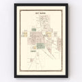 Vintage Map of New Castle Township, Henry County, Indiana 1875