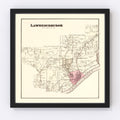 Vintage Map of Lawrenceburgh Township, Dearborn County, Indiana 1875