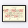 Vintage Map of Holmes County, Ohio 1875