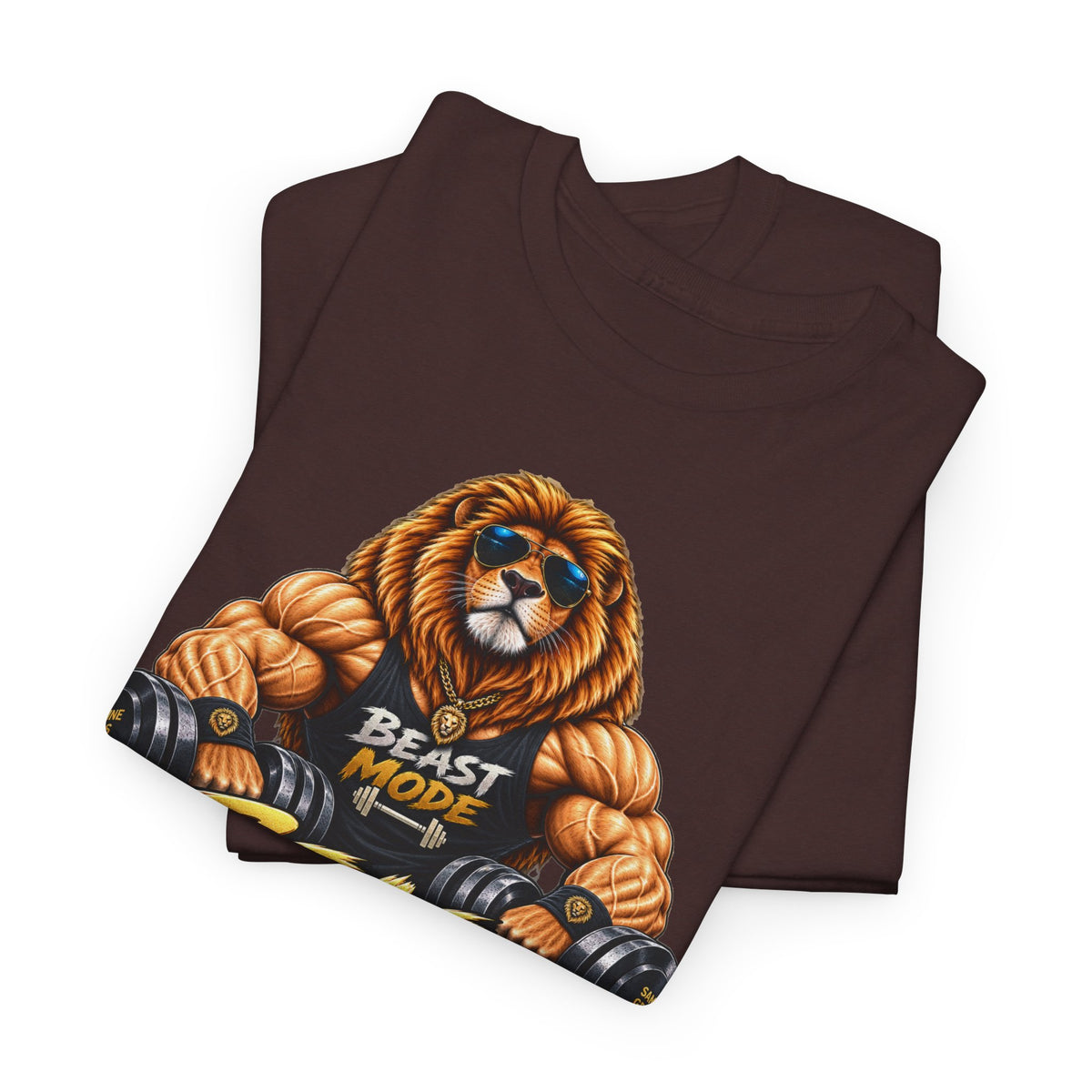 Beast Mode Lion T-Shirt — Workout Gym Fitness Tee