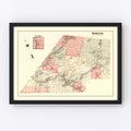 Vintage Map of Rockland Township, Sullivan County, New York 1875