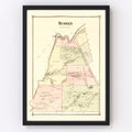 Vintage Map of Tusten Township, Sullivan County, New York 1875