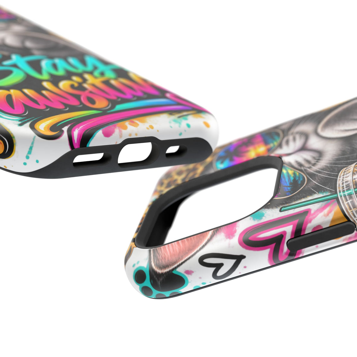 Phone Case — "Stay Pawsitive" Cat Impact-Resistant Case