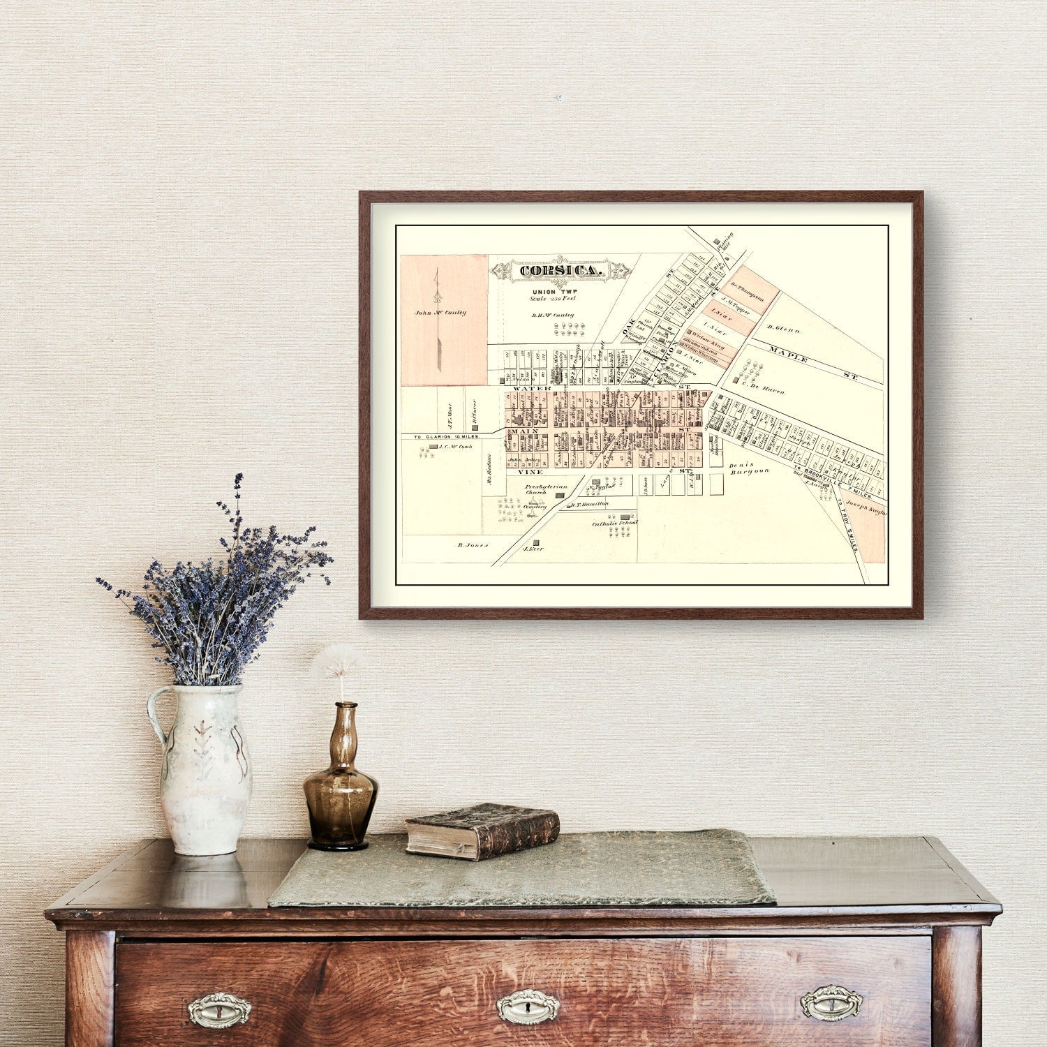 Vintage Map of Corsica, Pennsylvania 1878