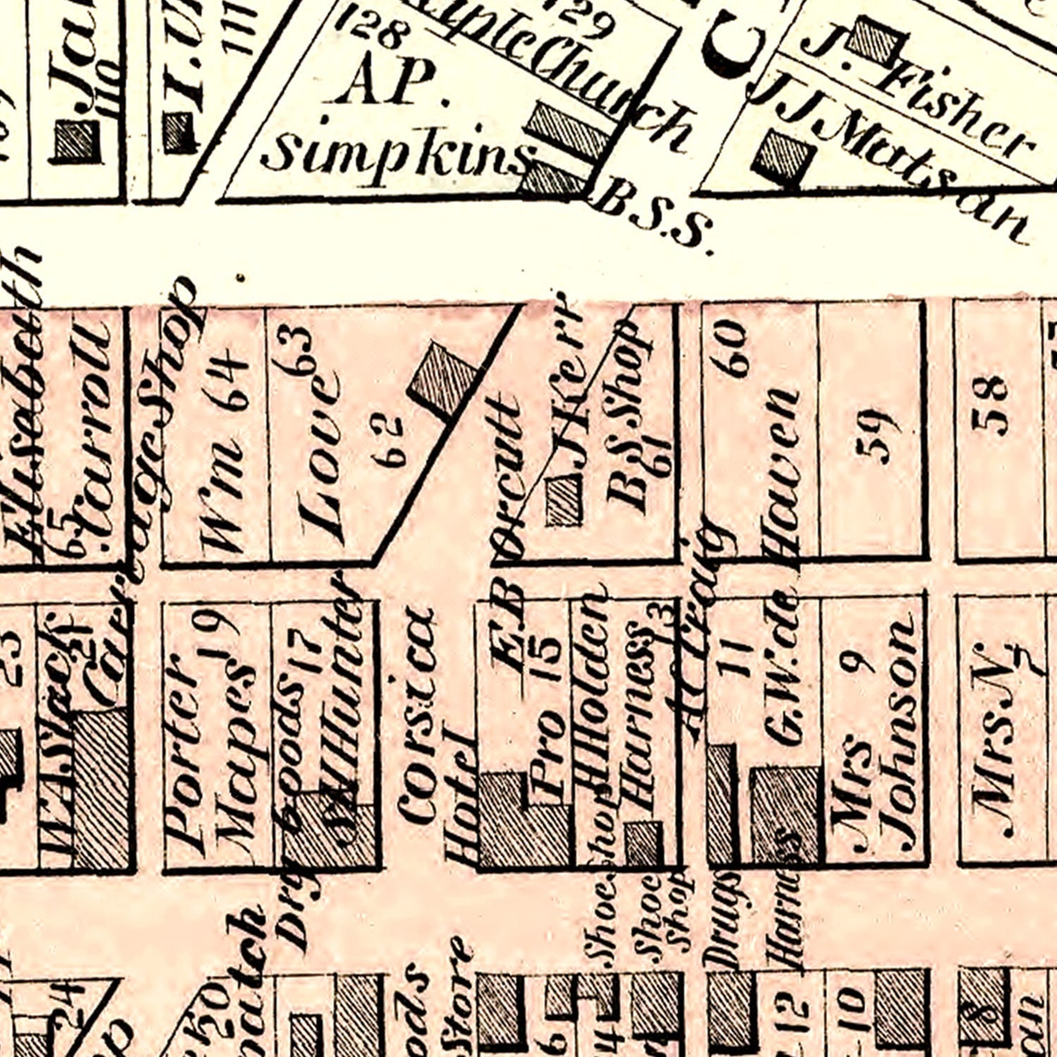 Vintage Map of Corsica, Pennsylvania 1878