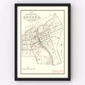 Vintage Map of Oswego, New York 1880