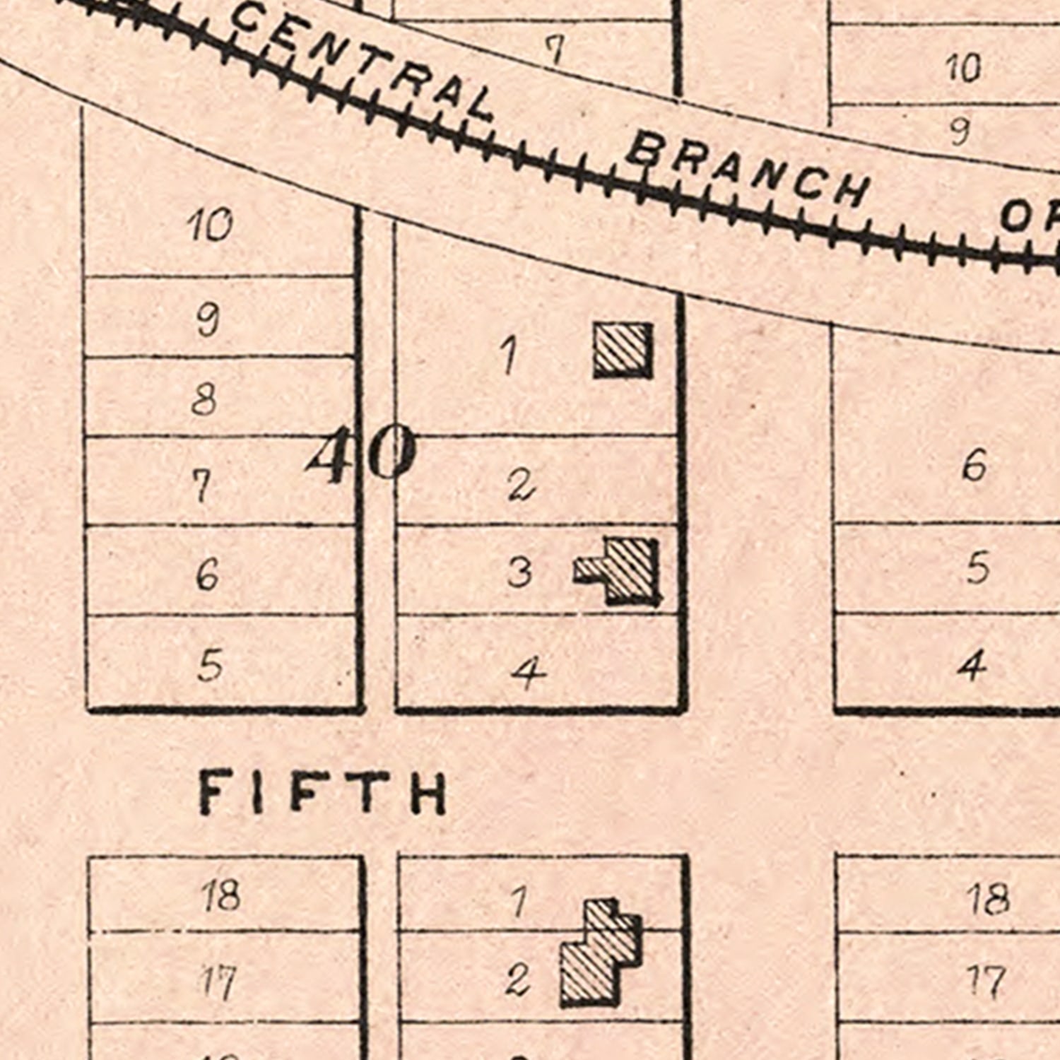 Vintage Map of Corning, Kansas 1887