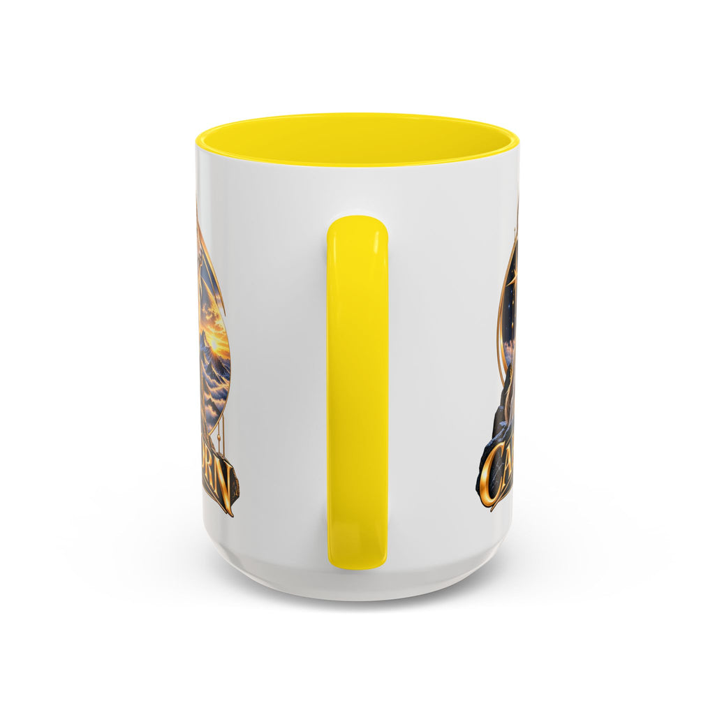 Capricorn Zodiac Coffee Mug — Astrological Goat Accent Mug (11/15oz)
