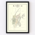 Vintage Map of Otisville, Michigan 1889
