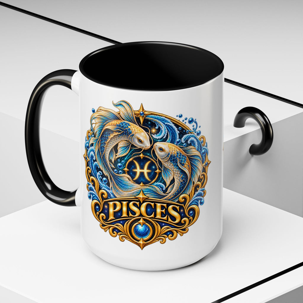 Pisces Zodiac Coffee Mug — Decorative Accent Astrology Mug (11/15oz)
