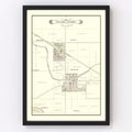 Vintage Map of Linden, Michigan 1889