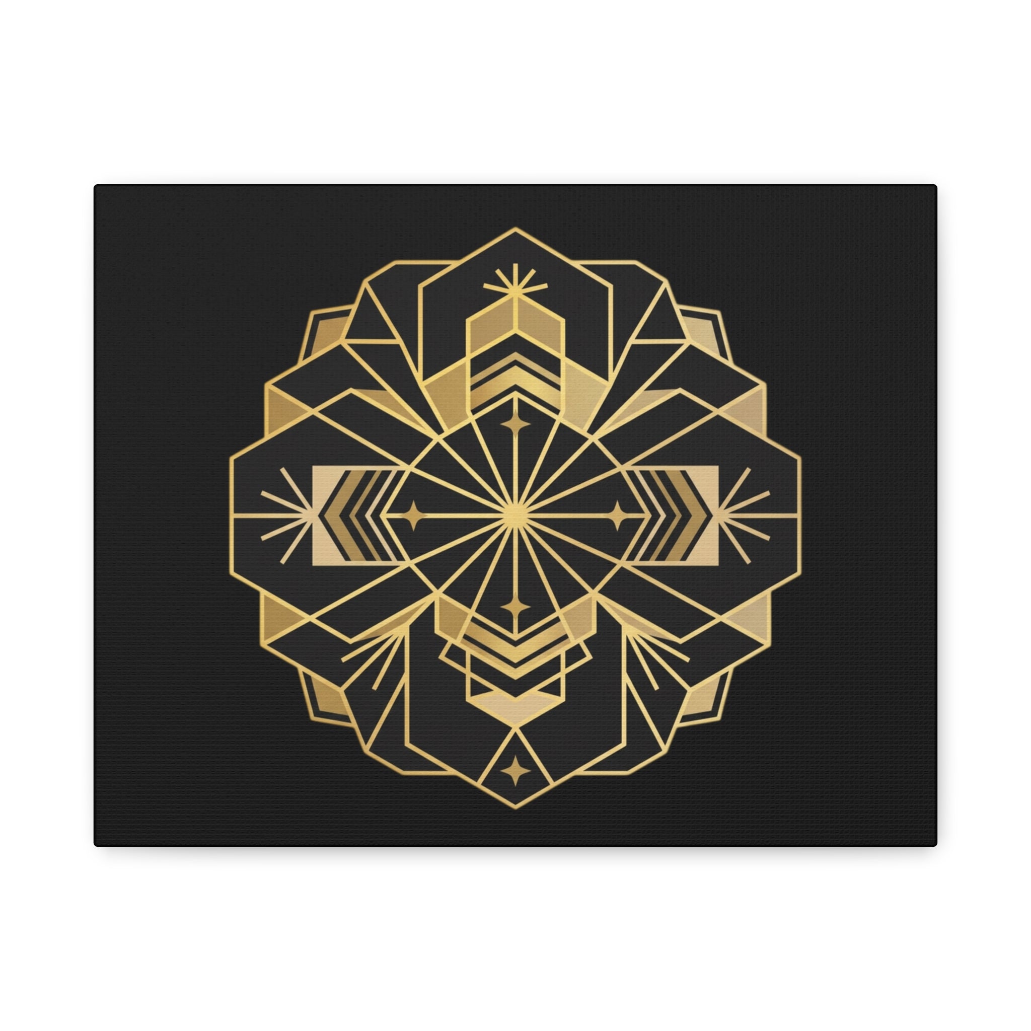 Gold Geometric Mandala Canvas