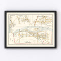 Vintage Map of Morrisville, Pennsylvania 1891