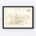 Vintage Map of Newtown, Pennsylvania 1891